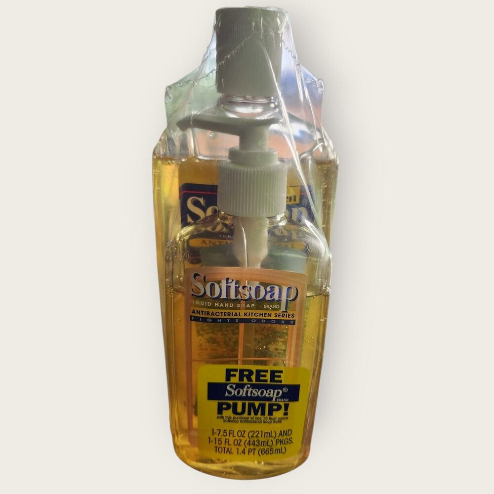 Softsoap Kitchen Series W/ Lemon Juice Antibacterial Hand Soap bundle VTG 90s